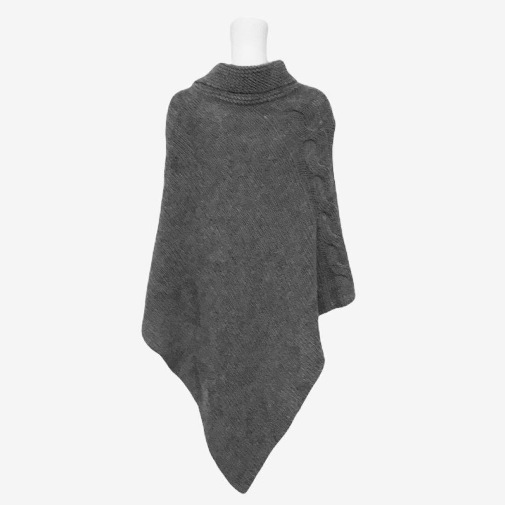 LINEAMAGLIA Italian Wool Alpaca Blend Poncho
